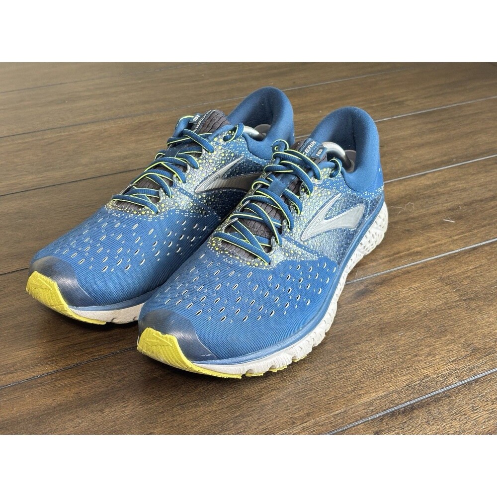 Brooks Men’s Glycerin 16 Size 12.5, Blue & Yellow Running tech Shoes, DNA